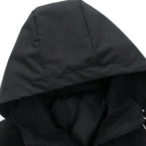 Blouson bombardier coupe-vent personnalisé pour hommes, vêtements de ville décontractés de style Hip Hop avec col à capuche, vêtements d'extérieur d'hiver - Product Image 3