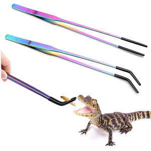 COBECO INSTRUMENTS Pinzas de Alimentación para Reptiles Extra Largas de Acero Inoxidable con Recubrimiento de Color Titanio, Herramienta de Alimentación para Acuarios - Product Image 6