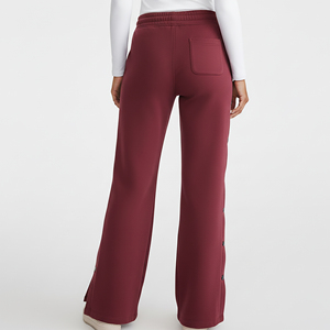 Pantalones de chándal de forro polar para hombre, estilo urbano de invierno, holgados, de pierna ancha con aberturas laterales, al por mayor - Product Image 5