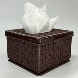 Soporte de pañuelos de plástico PP con cubierta Diseño contemporáneo fuerte e higiénico Marca personalizada Directo de fábrica OEM Exportación de Vietnam - Product Image 4