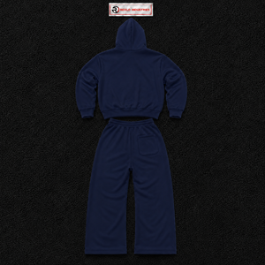 Conjunto Deportivo Azul Marino para Hombre, Sudadera con Cierre Completo y Pantalones Jogger, Dos Piezas, Ropa Casual Deportiva - Product Image 6