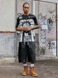 T-shirt Hip Hop Oversize en Maille Sublimée Personnalisée avec Numéro 07, Style Streetwear, Fournisseur Américain OEM - Product Image 4