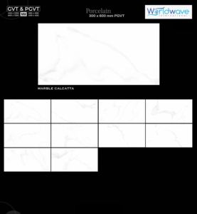 Azulejos de porcelana vitrificada esmaltada GVT PGVT de 300x600 mm (30x60 cm, 12x24 pulgadas) para pisos y paredes, acabado brillante, estilo Carrara Statuario Calacatta - Product Image 2