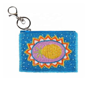 Petite pochette à monnaie artisanale Sunrise, brodée à la main, pour ranger les petits essentiels (pièces de monnaie, cartes, espèces) - Product Image 6