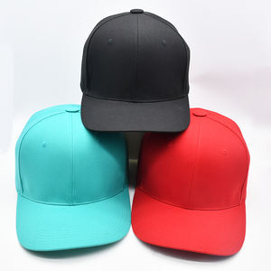 Casquettes de baseball noires brodées sur mesure, élégantes, respirantes, en toile classique, broderie 3D en relief, sportives, 100% coton, ajustables, unisexes - Product Image 1