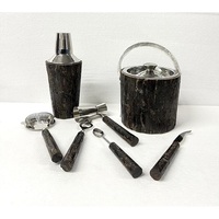 Accessoires de bar en acier inoxydable de qualité supérieure, réutilisables et durables : seau à glace, shaker à cocktails, doseur, passoire, ouvre-bouteille, cuillère à mélanger