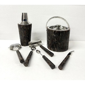 Accessoires de bar en acier inoxydable de qualité supérieure, réutilisables et durables : seau à glace, shaker à cocktails, doseur, passoire, ouvre-bouteille, cuillère à mélanger - Product Image 1