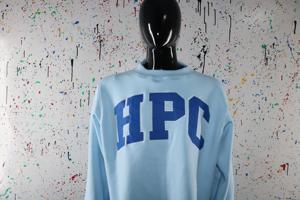 Sweat-shirt à col montant HPC SKY BLUE 100% bleu avec broderie appliquée, col large, URBAN PRODUCTIONS - Product Image 6