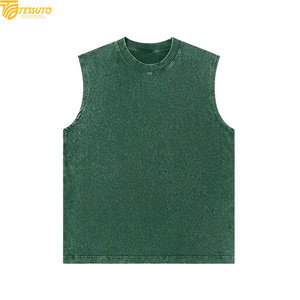 Débardeur Homme Vintage Personnalisé en Coton Épais Délavé à l'Acide, Style Musculation, Sans Manches, Streetwear, Uni, Vierge, Fabricant - Product Image 2
