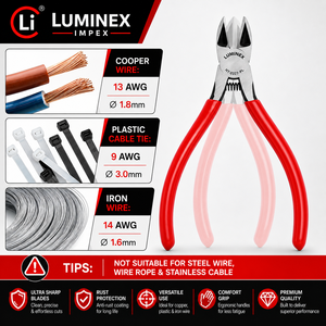 LUMINEX IMPEX LUB=113 <b>Long</b> <b>Nose</b> Stainless Steel Lightweight Smooth Work Jewelry Making Polishing Pliers for Bracelet Making DIY - Product Image 5