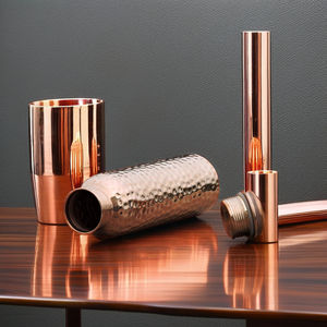 Botella de Agua de Cobre 100% Puro Más Vendida con Tapa y Acabado Liso, Portátil para Desintoxicación e Hidratación Diaria en la Oficina y el Hogar - Product Image 4