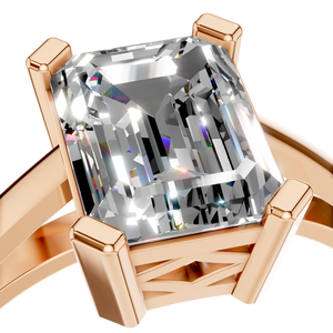 Fine Jewel Four Claw Prong 2CT Emerald Cut VVs1 Moissanite S925 Sterling <b>Silver</b> Signet Wedding Engagement <b>Ring</b> for Women Gift - Product Image 3
