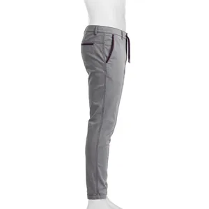 AMKOOR ENTERPRISES AE-CP-05 Pantalones Chinos de Algodón Gris para Hombre, Corte Recto, Peso Medio, Casuales, Transpirables, de Verano, con Bolsillos Laterales - Product Image 5