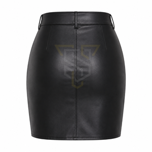 Jupe longue décontractée en cuir pour femme avec logo personnalisé, coupe-vent, taille haute, respirante, mi-mollet - Product Image 3