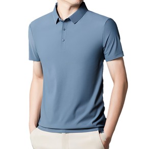 Polo de Manga Corta Tejido para Hombre, Color Beige, Diseño con Botones, Corte Regular Informal, Fabricación OEM ODM 2026 - Product Image 4