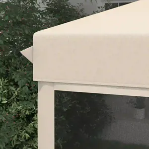Tonnelle de réception beige imperméable en maille pour événements en extérieur, jardin et cour - Product Image 4
