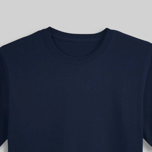 T-shirt tendance à col rond en tissu lisse, chic et simple, couleur unie / coupe décontractée pour femme, design élégant avec logo personnalisé, décontracté - Product Image 3