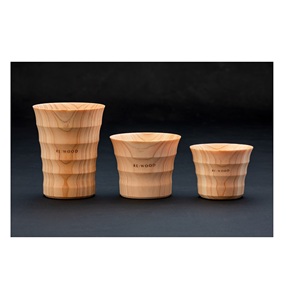 Tasse à boisson en bois artisanale japonaise de luxe, unique, créative, personnalisée avec logo - Product Image 1