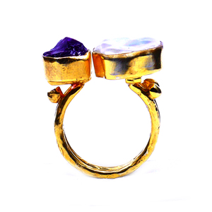 925 Sterling <b>Silver</b> Cocktail <b>Ring</b> Women's Alloy Cubic Zirconia <b>Emerald</b> Cut Red Green - Product Image 4
