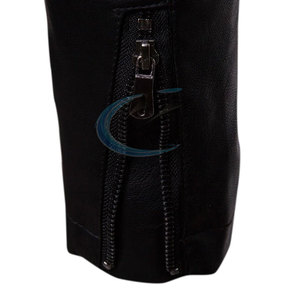 Veste en cuir noire légère de style nouveau, de haute qualité, faible MOQ, veste d'hiver pour hommes en cuir - Product Image 6