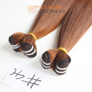 Extensiones de cabello humano crudo vietnamita Paquetes rectos de hueso marrón de moda y cierre Estilo de onda de encaje HD Color personalizado - Product Image 3