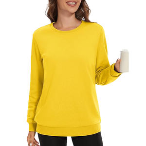 Sudaderas con Cuello Alto para Mujer, Manga Larga, Corte Holgado, Sin Capucha, Felpa Suave, Mezcla de Algodón, Invierno - Product Image 1