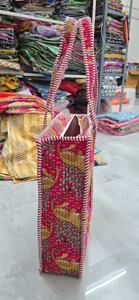 Premium Quality Handmade <b>Leopard</b> <b>Print</b> Cotton <b>Tote</b> <b>Bag</b> Red Bohemian Style Zipper Closure Shopping All Seasons Wholesale Price - Product Image 2