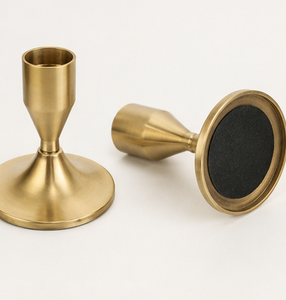 <b>Small</b> Brass Gold Handmade Eco-Friendly Durable Modern Taper <b>Candle</b> Holder Stand Decorative Tabletop Home Wedding Decor - Product Image 1