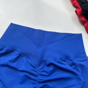 Leggings à dos en V - Vêtements de sport unis avec design sans couture, logos personnalisés pour la remise en forme féminine - Product Image 3