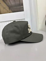 Casquette de baseball en sergé de coton de qualité supérieure, personnalisable avec logo brodé, casquettes courbées vertes, fabricant Vietnam OEM, accessoire pour homme