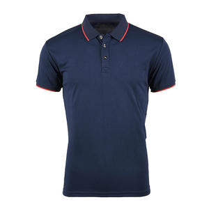 Polo de Manga Corta para Hombre, Azul Sólido, Casual, con Botones, Algodón Piqué, Corte Regular, Transpirable, Tejido - Product Image 5