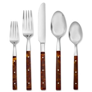 Juego de Cubiertos de Acero Inoxidable con Diseño de Plumas y Mango de Latón, Juego de Cubiertos Plateados para Decoración de Mesa en Hogar, Bodas y Fiestas - Product Image 6