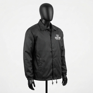 Lightweight Sporty Breathable Front Logo <b>Reversible</b> Coach <b>Jacket</b> Eco-Friendly Coach <b>Jacket</b> <b>Men</b> - Product Image 3