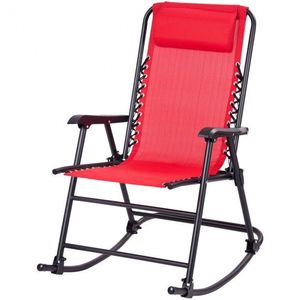 Outdoor Patio <b>Zero</b> <b>Gravity</b> Rocking <b>Chair</b> with Headrest Folding Design for Comfortable Relaxation - Product Image 6