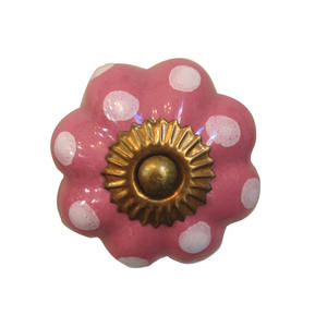 Bouton de meuble en céramique décoratif écologique haut de gamme avec revêtement lisse à pois pour armoires de cuisine, de salle de bain et placards - Product Image 3