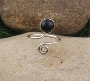 925 Sterling Silver Bezel Setting <b>Black</b> <b>Onyx</b> Brilliant Cut Handmade Classic Boho Dainty Gemstone Solitaire <b>Ring</b> Wedding Party - Product Image 3