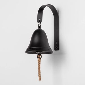 Timbre de puerta de hierro hecho a mano con aspecto vintage, timbre de pared para decoración de entrada de porche exterior - Product Image 2