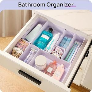 25 PCS Plastic Storage Bins & <b>Boxes</b> Versatile 4-Size Bathroom Vanity Drawer Organizer Trays <b>Makeup</b> Bed Storage Bins Set of 25 - Product Image 5
