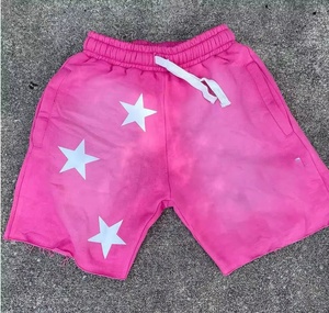 Proveedor de Ropa, Shorts Deportivos Unisex de Felpa, Color Sólido, con Logotipo Personalizado, Lavado Ácido - Product Image 2