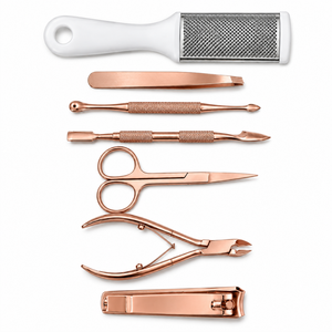 Professional Stainless Steel 7 In 1 <b>Nail</b> <b>Kit</b> Manicure Tools Set Luxurious Rose Gold Adult Use - Product Image 5