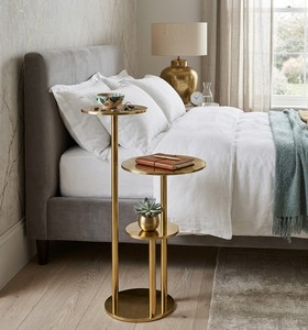 Luxury Gold Side <b>Table</b> with Multi Tier <b>Storage</b> Modern Metal <b>End</b> <b>Table</b> for Living Room Bedroom - Product Image 3