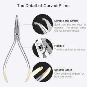 Alicates curvos dentales para ortodoncia, herramienta de posicionamiento de aparatos y doblados de alambre en ángulo para dentistas y clínicas - Product Image 4