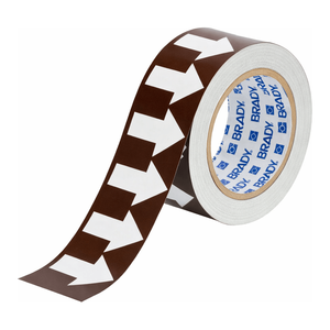 Brady Flexible <b>Pipe</b> Marker <b>Tape</b> with Arrows 2 in X 30 Yd for Industrial <b>Pipe</b> Identification - Product Image 3