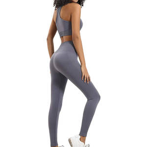 Ensemble de yoga grande taille pour femme, personnalisable, motif uni, haute qualité, séchage rapide, léger, 2 pièces, fitness, vente en gros, best-seller - Product Image 6