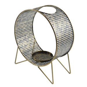 Porte-bougies en aluminium doré écologiques, imperméables, faits à la main, en gros, promotionnels, pour le salon, la table à manger, la décoration de la maison - Product Image 1