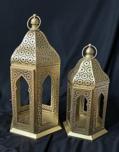 Factory Direct Supply Hot Selling Handmade Elegant High End Colored Glass Metal Moroccan Lanterns for Home Decoration Ramadan - Product Image 6