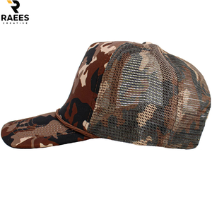Gorras de béisbol Mash de alta calidad a precio de mayorista, 100% algodón, con logotipo y diseño personalizados, hechas en Pakistán. - Product Image 4