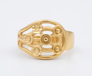 DIVYORO แหวนผู้หญิงชุบทอง 22k ลายคลาสสิค - Product Image 1