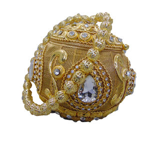 Bolso de mano de noche personalizado al por mayor con malla metálica brillante para uso diario y bodas, con diseños de solapa tipo cubo. - Product Image 6