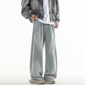 Pantalon de survêtement personnalisé pour homme, délavé à l'acide, style vintage, épais, décontracté, streetwear, en molleton uni respirant et écologique – En promotion - Product Image 1